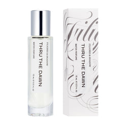 THRU THE DAWN 15 ml / 0.5 oz water perfume and outer box packaging
