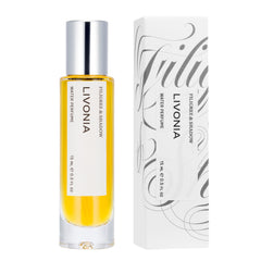 LIVONIA 15 ml / 0.5 oz water perfume and outer box packaging