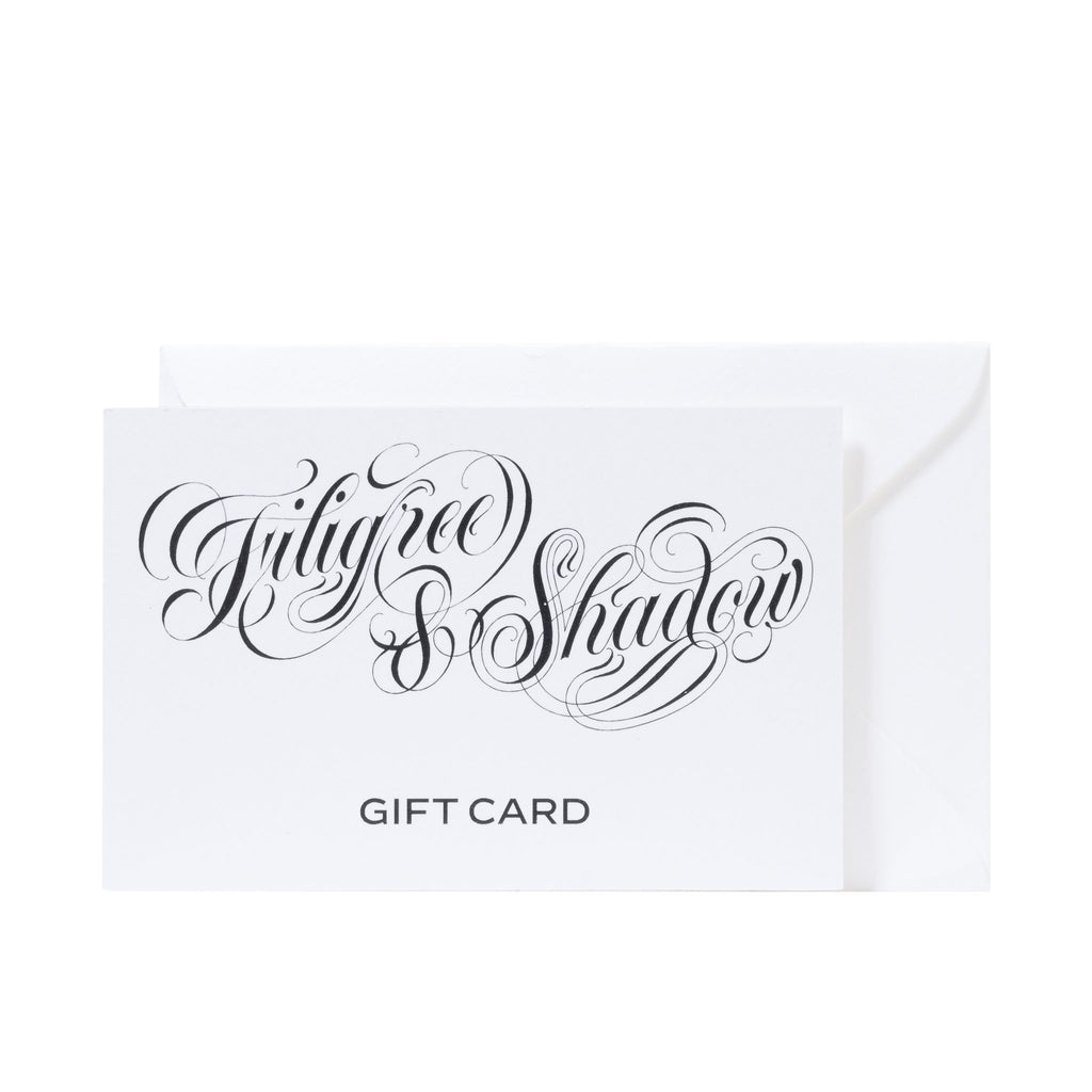 FILIGREE & SHADOW recyclable gift card